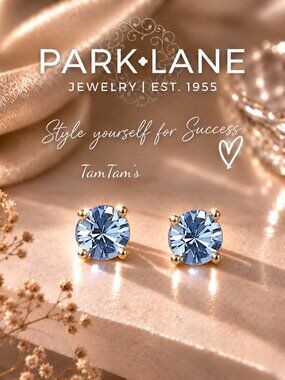 Park Lane Blue Impression Stud TCW 3 Carat Earrings
